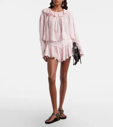 Isabel Marant Zelly embroidered cotton and silk blouse | Thumbnail 2 Isabel Marant Zelly embroidered cotton and silk blouse | Thumbnail 2
