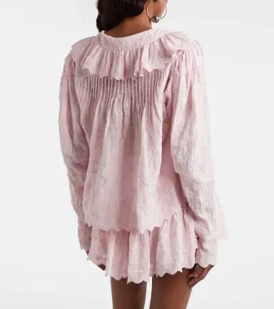 Isabel Marant Zelly embroidered cotton and silk blouse | Thumbnail 4 Isabel Marant Zelly embroidered cotton and silk blouse | Thumbnail 4