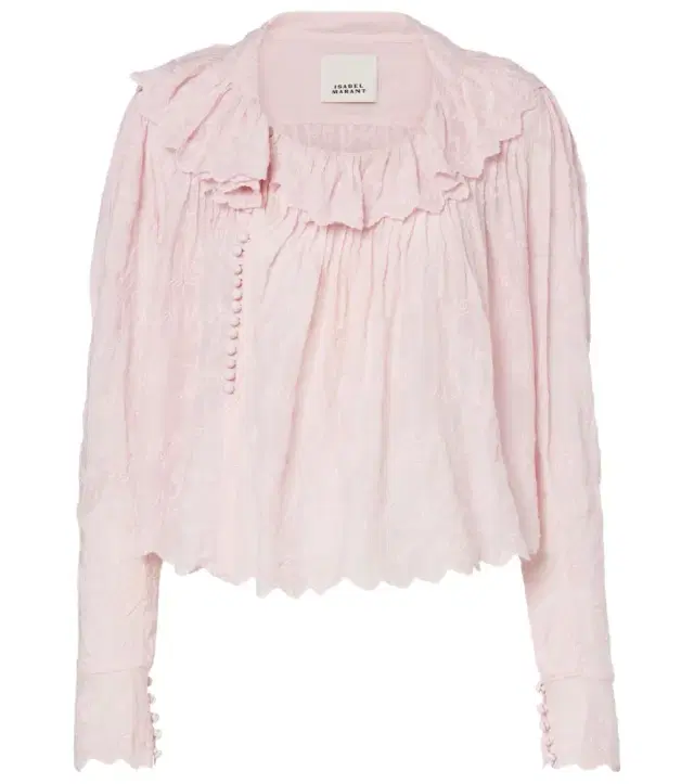 Isabel Marant Zelly embroidered cotton and silk blouse