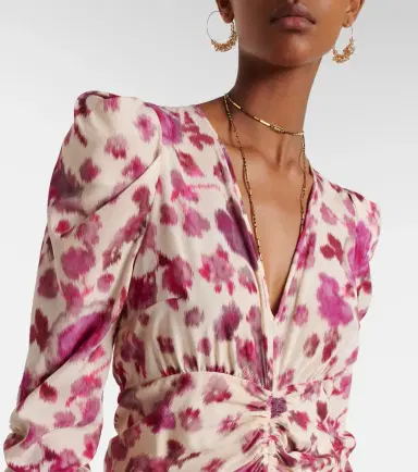 Isabel Marant Albini floral silk-blend midi dress | Thumbnail 3