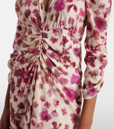 Isabel Marant Albini floral silk-blend midi dress | Thumbnail 4