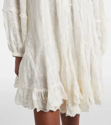 Isabel Marant Zame embroidered cotton and silk minidress | Thumbnail 3 Isabel Marant Zame embroidered cotton and silk minidress | Thumbnail 3