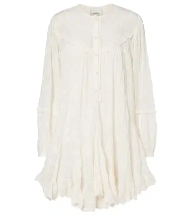 Isabel Marant Zame embroidered cotton and silk minidress | Thumbnail 1 Isabel Marant Zame embroidered cotton and silk minidress | Thumbnail 1