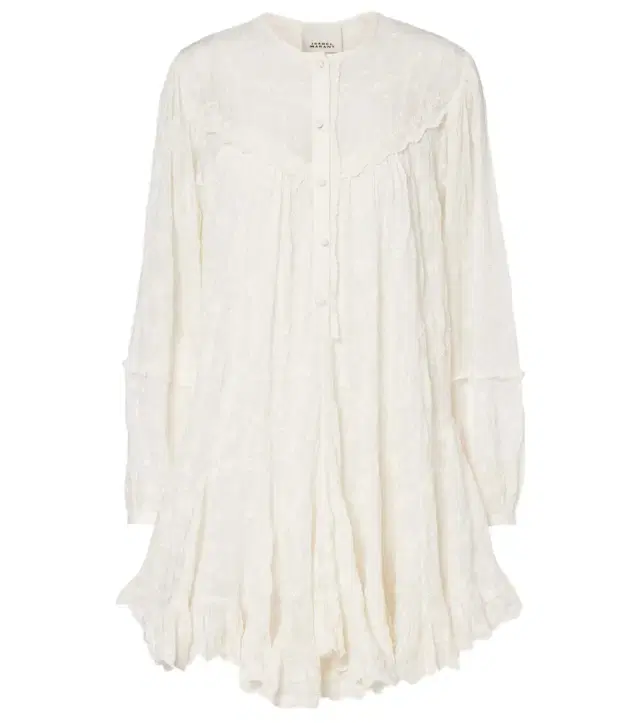 Zame embroidered cotton and silk minidress