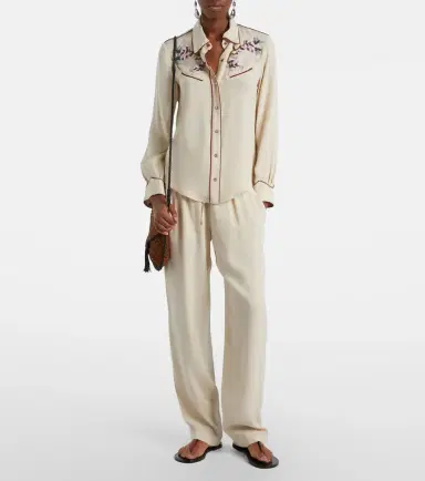 Isabel Marant Honie straight-leg crêpe pants | Thumbnail 3