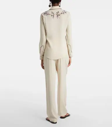 Isabel Marant Honie straight-leg crêpe pants | Thumbnail 4