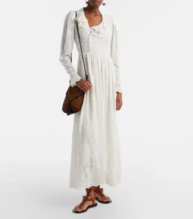 Isabel Marant Zoen floral cotton and silk maxi dress | Thumbnail 6