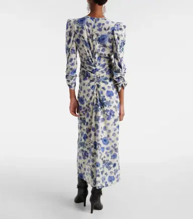 Isabel Marant Albini floral silk-blend midi dress | Thumbnail 2
