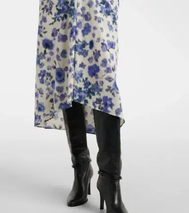 Isabel Marant Albini floral silk-blend midi dress | Thumbnail 4