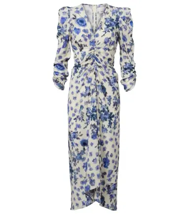 Isabel Marant Albini floral silk-blend midi dress | Thumbnail 1