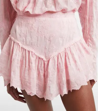 Isabel Marant Embroidered cotton and silk shorts | Thumbnail 4