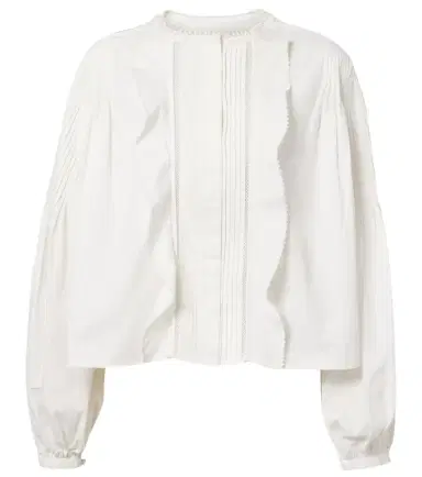 Isabel Marant Cubraly ruffled cotton blouse | Thumbnail 1 Isabel Marant Cubraly ruffled cotton blouse | Thumbnail 1