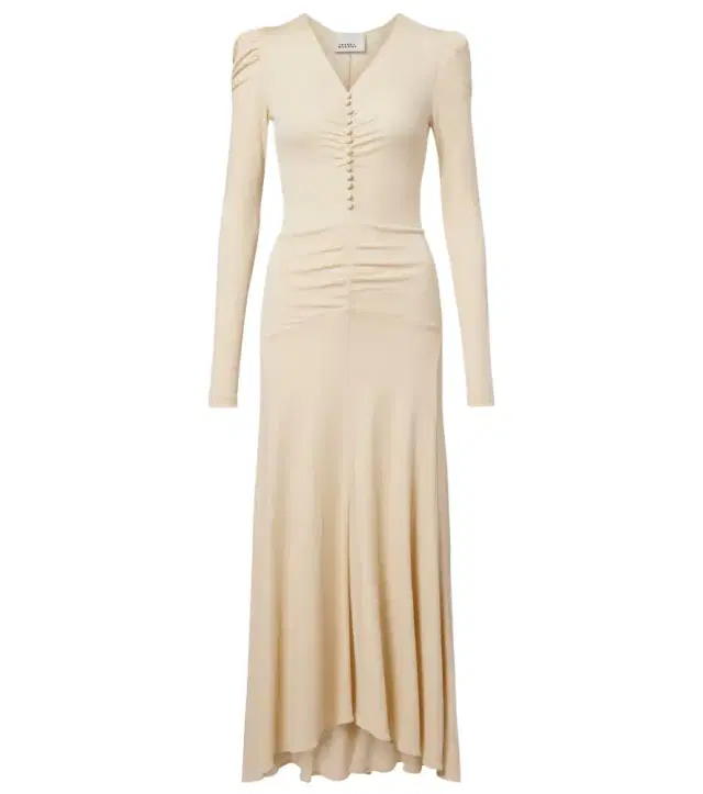 Nejma gathered midi dress