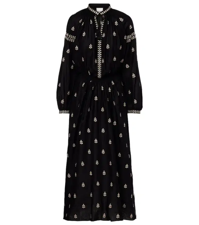 Isabel Marant Rodilia embroidered silk maxi dress