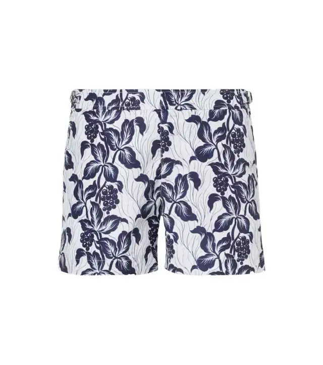 Bulldog floral swim trunks