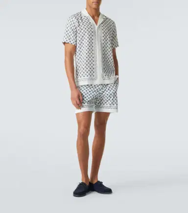 Orlebar Brown Maitan printed bowling shirt | Thumbnail 2