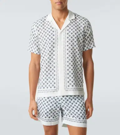 Orlebar Brown Maitan printed bowling shirt | Thumbnail 3