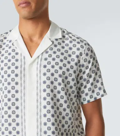 Orlebar Brown Maitan printed bowling shirt | Thumbnail 4