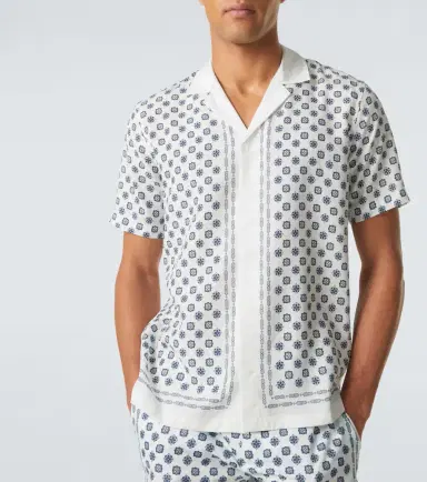 Orlebar Brown Maitan printed bowling shirt | Thumbnail 6