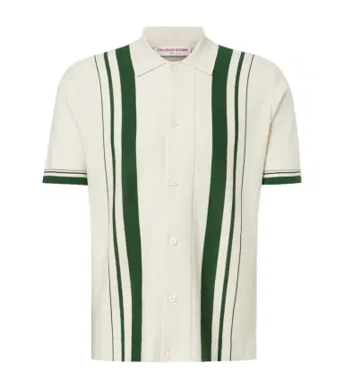 Orlebar Brown Tiernan striped cotton bowling shirt | Thumbnail 1 Orlebar Brown Tiernan striped cotton bowling shirt | Thumbnail 1