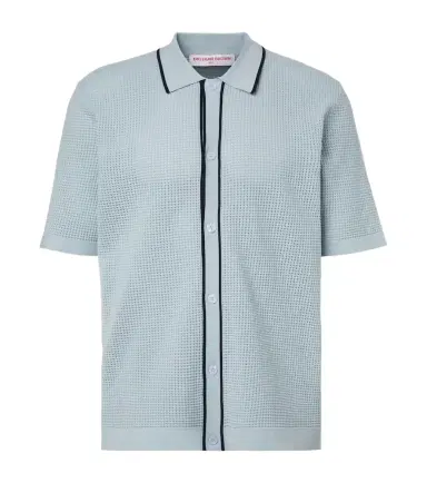 Orlebar Brown Roddy waffle-knit bowling shirt | Thumbnail 1 Orlebar Brown Roddy waffle-knit bowling shirt | Thumbnail 1