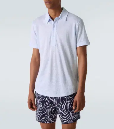 Orlebar Brown Sebastian linen polo shirt | Thumbnail 2