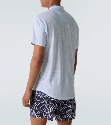 Orlebar Brown Sebastian linen polo shirt | Thumbnail 4