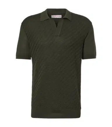 Orlebar Brown Horton silk and cotton polo shirt | Thumbnail 1