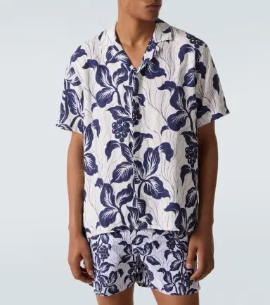 Orlebar Brown Maitan floral linen bowling shirt | Thumbnail 4 Orlebar Brown Maitan floral linen bowling shirt | Thumbnail 4