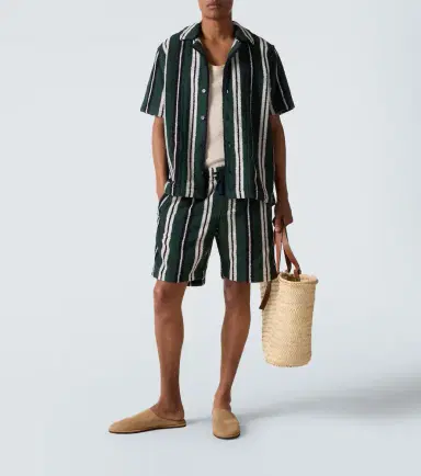 Orlebar Brown Griffith striped terry bowling shirt | Thumbnail 2 Orlebar Brown Griffith striped terry bowling shirt | Thumbnail 2