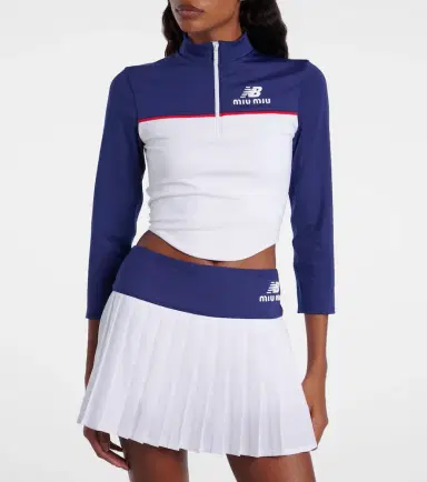 Miu Miu x New Balance jersey crop top | Thumbnail 5 Miu Miu x New Balance jersey crop top | Thumbnail 5