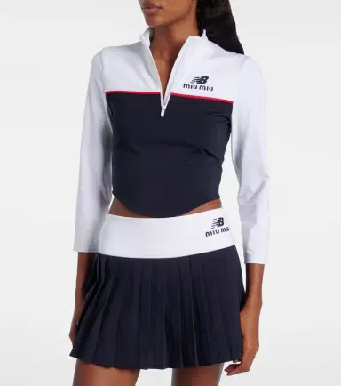 Miu Miu x New Balance jersey crop top | Thumbnail 2 Miu Miu x New Balance jersey crop top | Thumbnail 2