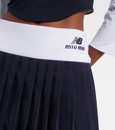 Miu Miu x New Balance pleated jersey miniskirt | Thumbnail 2