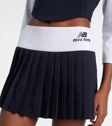 Miu Miu x New Balance pleated jersey miniskirt | Thumbnail 4
