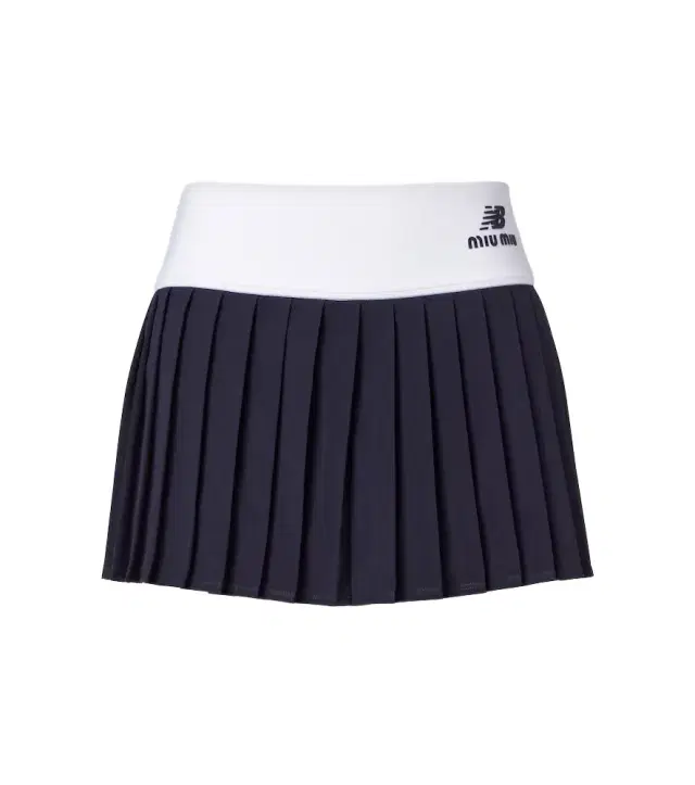 Miu Miu x New Balance pleated jersey miniskirt