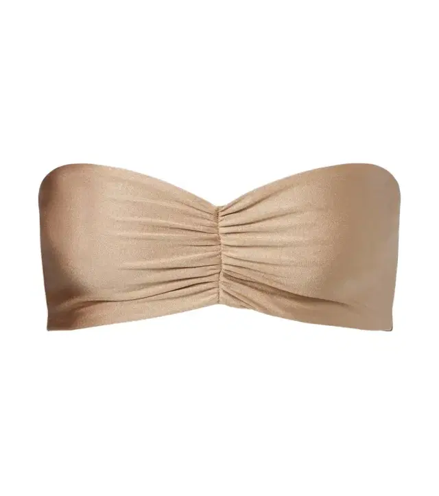 Ava metallic-effect bandeau bikini top