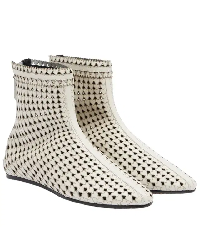 Isabel Marant Ferix laser-cut leather ankle boots