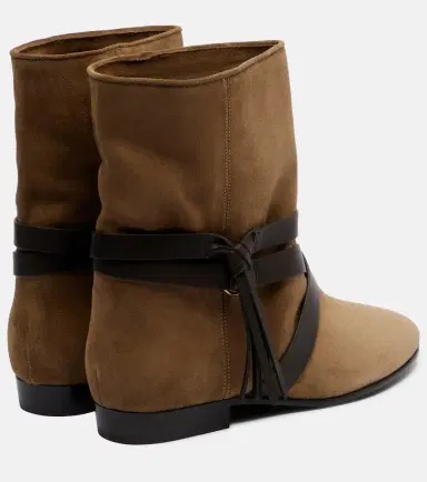 Isabel Marant Rejen leather-trimmed suede ankle boots | Thumbnail 2