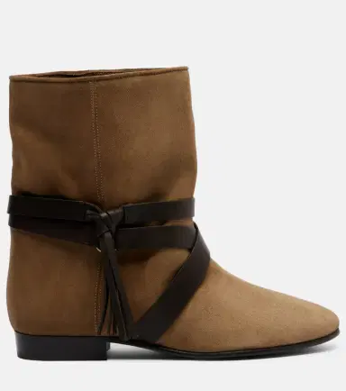 Isabel Marant Rejen leather-trimmed suede ankle boots | Thumbnail 3
