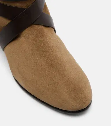 Isabel Marant Rejen leather-trimmed suede ankle boots | Thumbnail 4