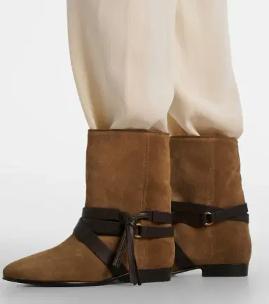 Isabel Marant Rejen leather-trimmed suede ankle boots | Thumbnail 6