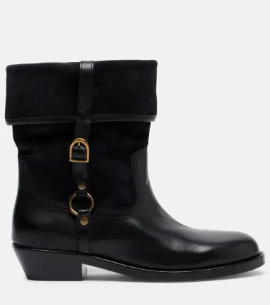Isabel Marant Ildra 35 leather and suede ankle boots | Thumbnail 3