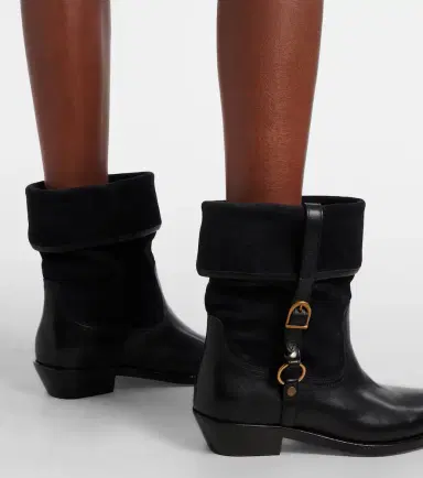 Isabel Marant Ildra 35 leather and suede ankle boots | Thumbnail 5