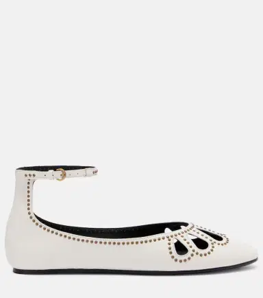 Isabel Marant Bloris studded cutout leather ballet flats | Thumbnail 3 Isabel Marant Bloris studded cutout leather ballet flats | Thumbnail 3