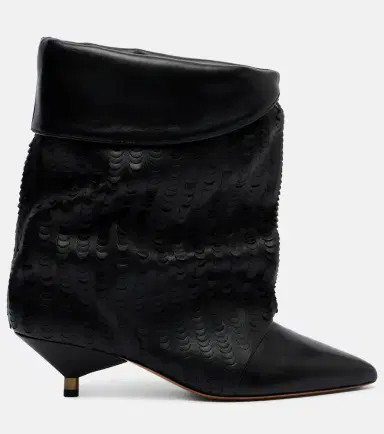 Isabel Marant Edrika 45 laser-cut leather ankle boots | Thumbnail 3