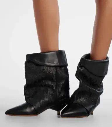 Isabel Marant Edrika 45 laser-cut leather ankle boots | Thumbnail 6