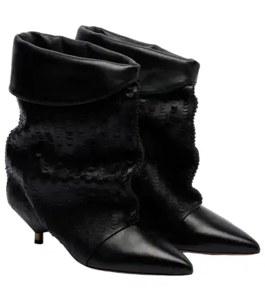 Isabel Marant Edrika 45 laser-cut leather ankle boots | Thumbnail 1