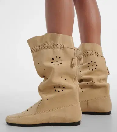 Isabel Marant Welky laser-cut suede mid-calf boots | Thumbnail 6