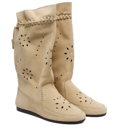 Isabel Marant Welky laser-cut suede mid-calf boots | Thumbnail 1