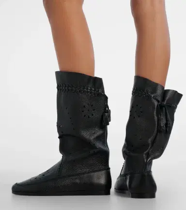 Isabel Marant Welky laser-cut leather mid-calf boots | Thumbnail 5 Isabel Marant Welky laser-cut leather mid-calf boots | Thumbnail 5